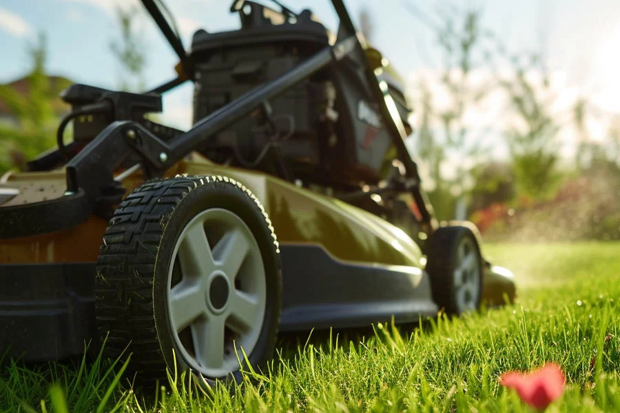 battery charged lawn mower