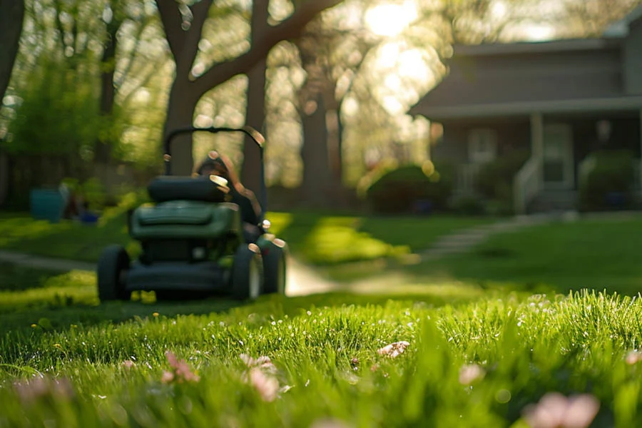 battery charged lawn mower